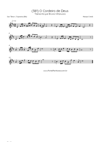 Score for Tenor Saxophone Soprano (Bb)