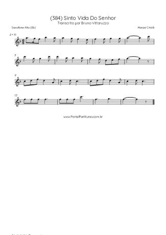 Harpa Cristã (384) Sinto Vida Do Senhor score for Alto Saxophone