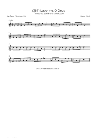 42882 Sheet music - (389) Lava-me, Ó Deus - Tenor Saxophone Soprano (Bb)