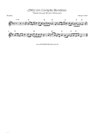 Harpa Cristã (390) Um Coração Bondoso score for Keyboard