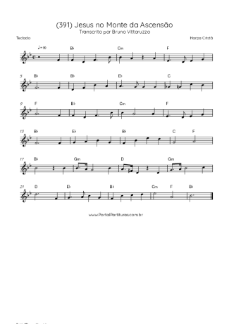 Harpa Cristã (391) Jesus No Monte Da Ascensão score for Keyboard