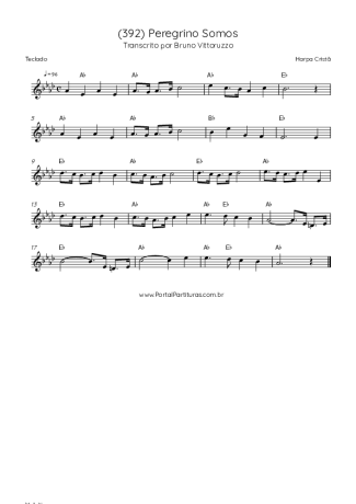 Harpa Cristã (392) Peregrino Somos score for Keyboard