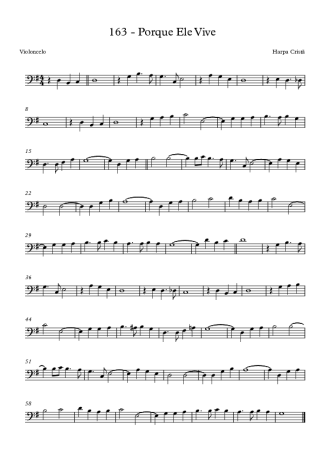 Harpa Cristã Porque Ele Vive (163) score for Cello
