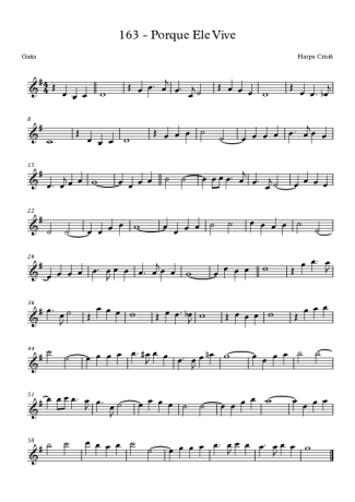 Harpa Cristã Porque Ele Vive (163) score for Harmonica