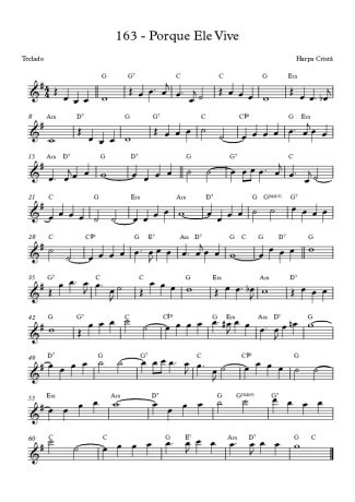 Harpa Cristã Porque Ele Vive (163) score for Keyboard