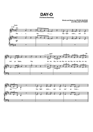Harry Belafonte  score for Piano