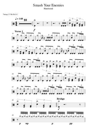 Score for Drums