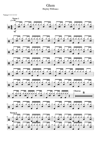 Score for Drums