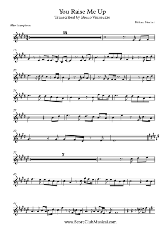 Helene Fischer You Raise Me Up score for Alto Saxophone