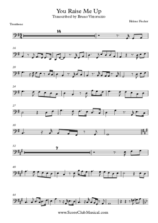 Helene Fischer You Raise Me Up score for Trombone