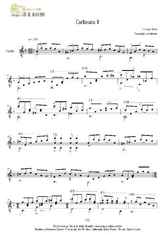 Henrique Annes Caribeana II score for Acoustic Guitar