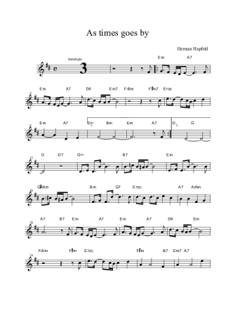 Herman Hupfeld  score for Tenor Saxophone Soprano (Bb)
