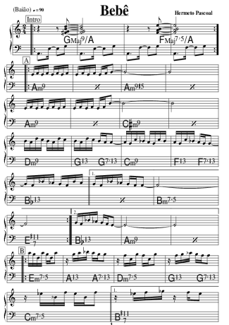 Hermeto Pascoal Bebê score for Accordion