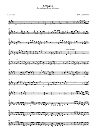 Hillsong United  score for Clarinet (C)