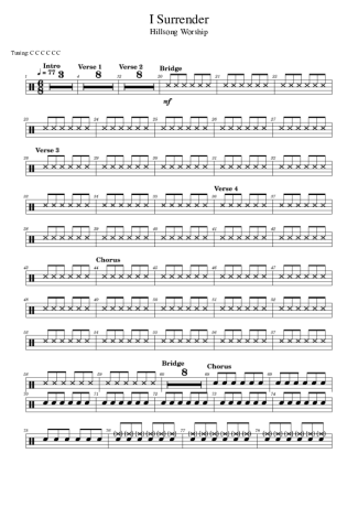 Hillsong Worship  score for Drums
