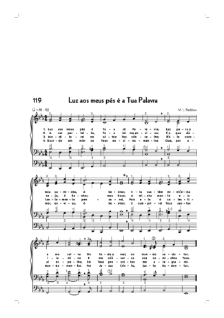Hinário CCB (119) Luz Aos Meus Pés É A Tua Palavra score for Organ