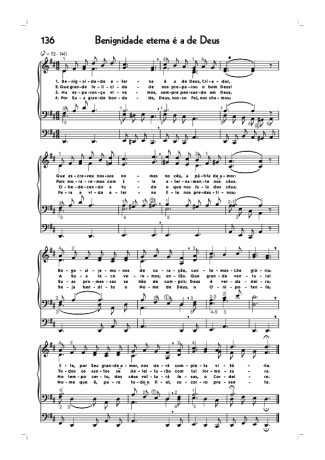 Hinário CCB (136) Benignidade Eterna É A De Deus score for Organ