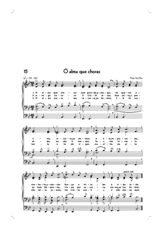 Hinário CCB (15) Ó Alma Que Choras score for Organ