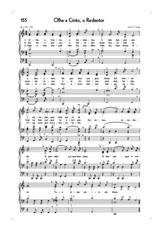 Hinário CCB (155) Olha A Cristo O Redentor score for Organ