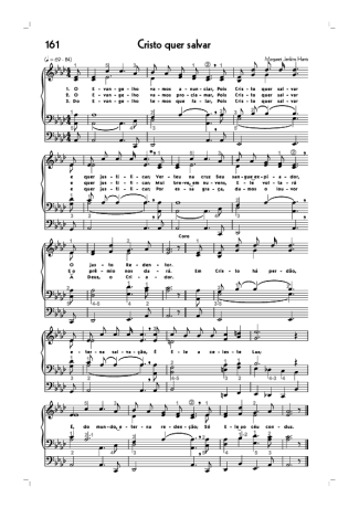 Hinário CCB (161) Cristo Quer Salvar score for Organ