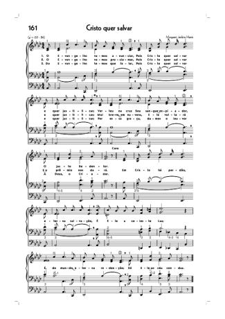 Hinário CCB (161) Cristo Quer Salvar score for Organ