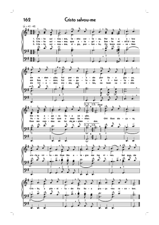 Hinário CCB (162) Cristo Salvou Me score for Organ