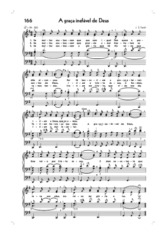 Hinário CCB (166) A Graça Inefável De Deus score for Organ