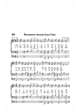Hinário CCB (182) Brevemente Retomará Jesus Cristo score for Organ