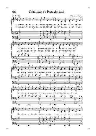 Hinário CCB (183) Cristo Jesus É A Porta Dos Céus score for Organ