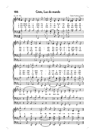 Hinário CCB (186) Cristo Luz Do Mundo score for Organ