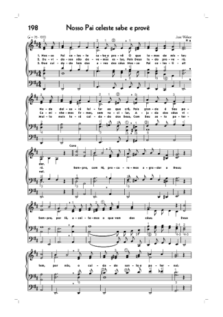 Hinário CCB (198) Nosso Pai Celeste Sabe E Provê score for Organ