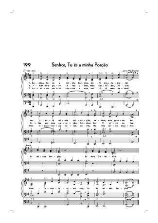 Hinário CCB (199) Senhor Tu És A Minha Porção score for Organ
