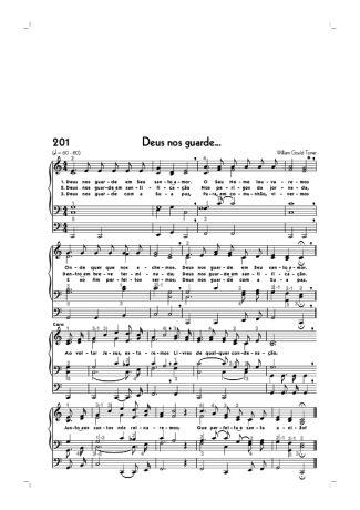 Hinário CCB (201) Deus Nos Guarde... score for Organ
