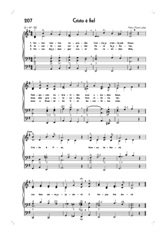 Hinário CCB (207) Cristo É Fiel score for Organ