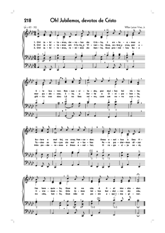 Hinário CCB (218) Oh Jubilemos Devotos De Cristo score for Organ