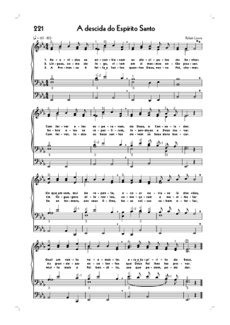 Hinário CCB (221) A Descida Do Espírito Santo score for Organ