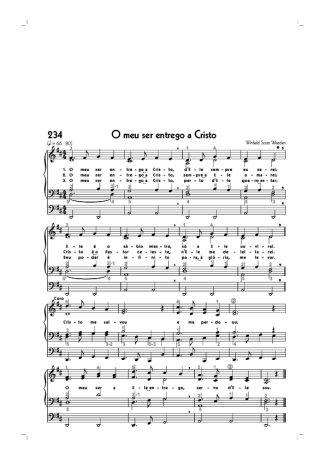 Hinário CCB (234) O Meu Ser Entrego A Cristo score for Organ