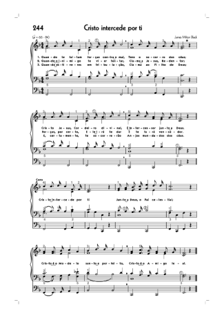 Hinário CCB (244) Cristo Intercede Por Ti score for Organ