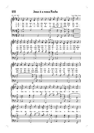 Hinário CCB (255) Jesus É A Nossa Rocha score for Organ