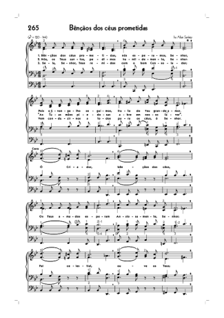 Hinário CCB (265) Bênçãos Dos Céus Prometidas score for Organ