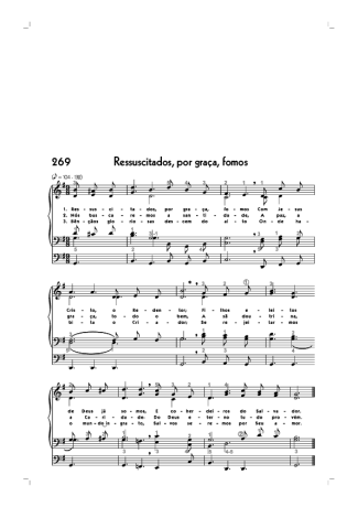 Hinário CCB (269) Ressuscitados Por Graça Fomos score for Organ