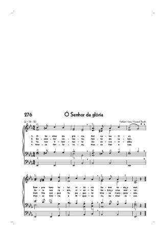 Hinário CCB (276) Ó Senhor Da Glória score for Organ