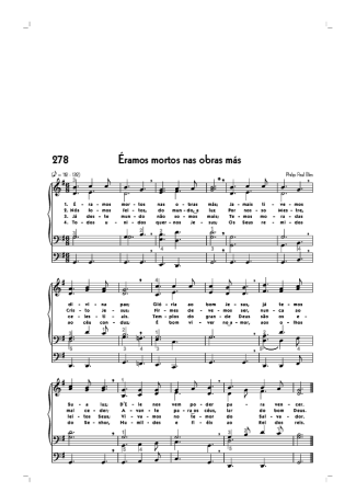 Hinário CCB (278) Éramos Mortos Nas Obras Más score for Organ