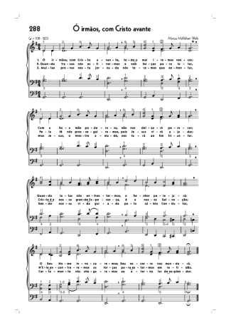 Hinário CCB (288) Ó Irmãos Com Cristo Avante score for Organ