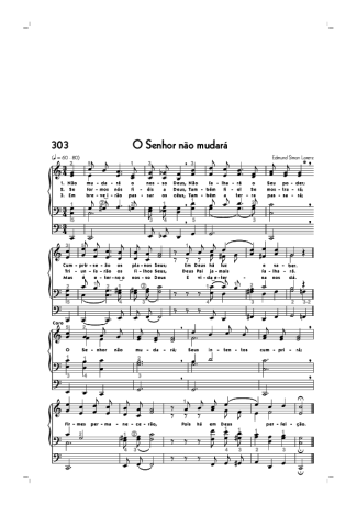 Hinário CCB (303) O Senhor Não Mudará score for Organ
