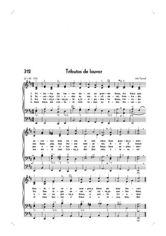Hinário CCB (312) Tributos De Louvor score for Organ