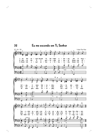 Hinário CCB (32) Eu Me Escondo Em Ti Senhor score for Organ