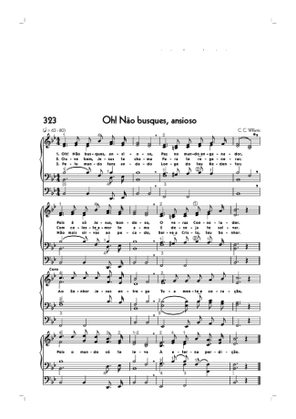 Hinário CCB (323) Oh Não Busques Ansioso score for Organ