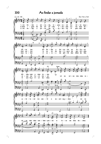 Hinário CCB (330) Ao Findar A Jornada score for Organ