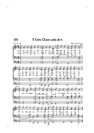 Hinário CCB (332) É Cristo Quem Cuida De Ti score for Organ